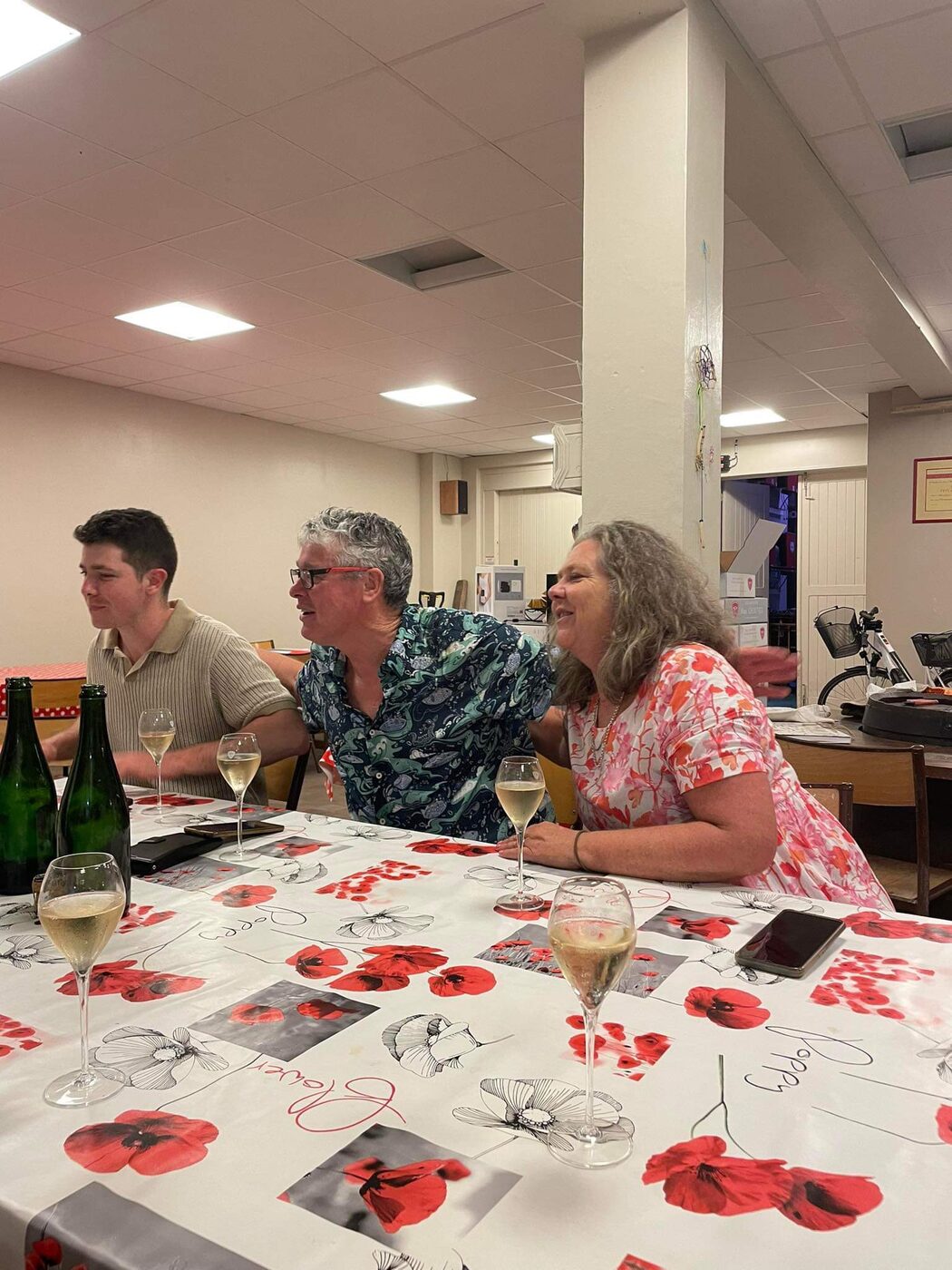 Dinner with poppies