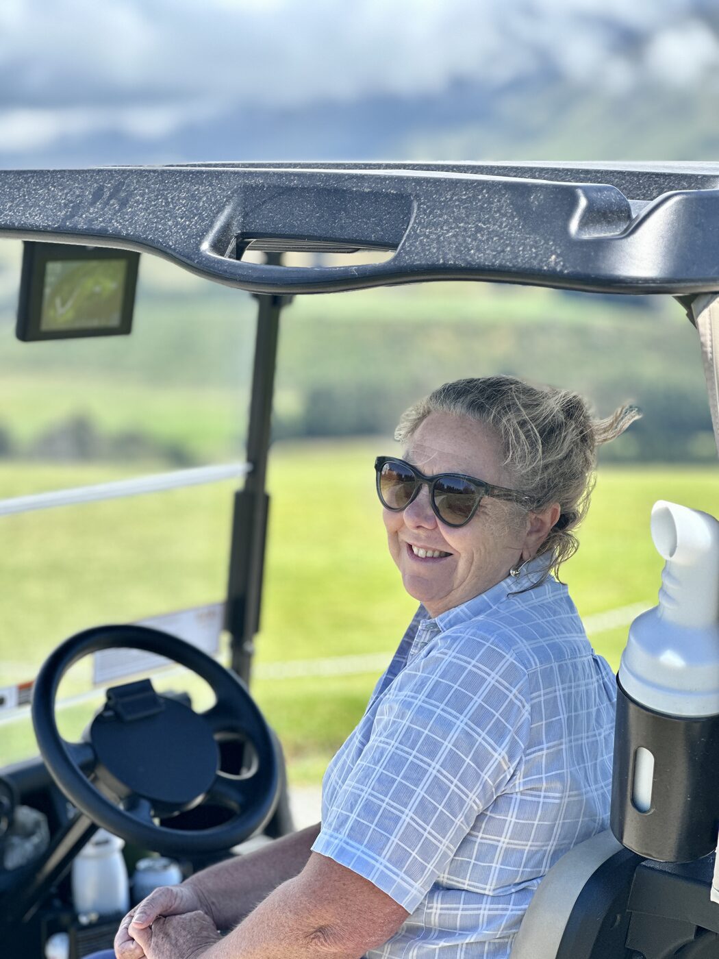 Mum on the golf course