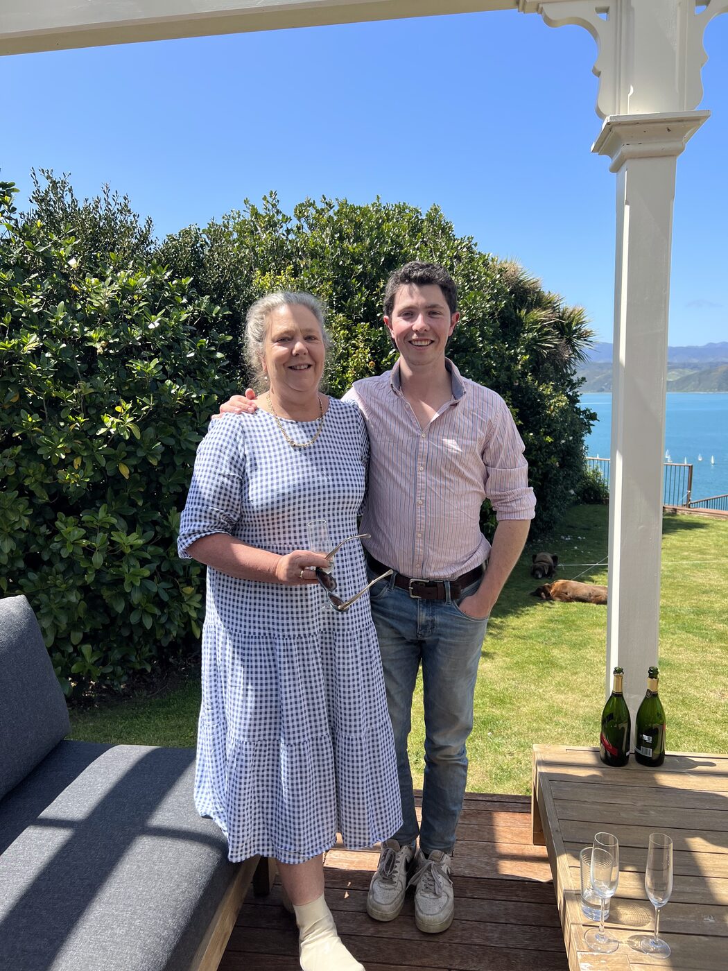 Mum and Sam at the water