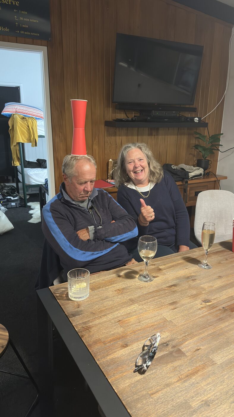 Mum celebrating